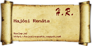 Hajósi Renáta névjegykártya