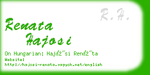 renata hajosi business card